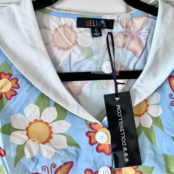 DELiA*s by Dolls Kill Just Add Sunshine Crop Shirt - Picture 2 of 3